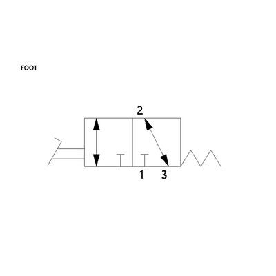 0820400006 NUMATICS/AVENTICS MECHANICAL VALVE<BR>AP SERIES 3/2 SPR RTN 1/4" G (FOOT PEDAL)